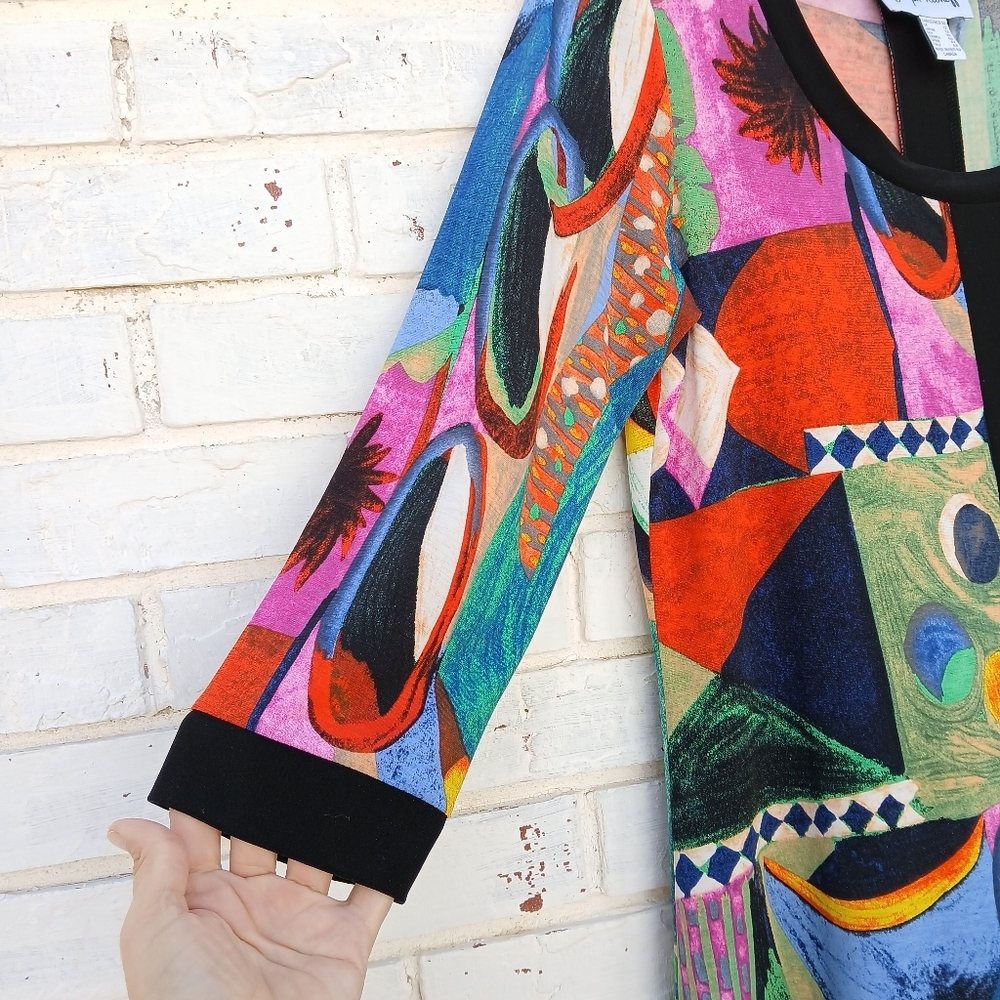 Joseph Ribkoff Tunic Asymmetrical Multicolor - Picture 3 of 8